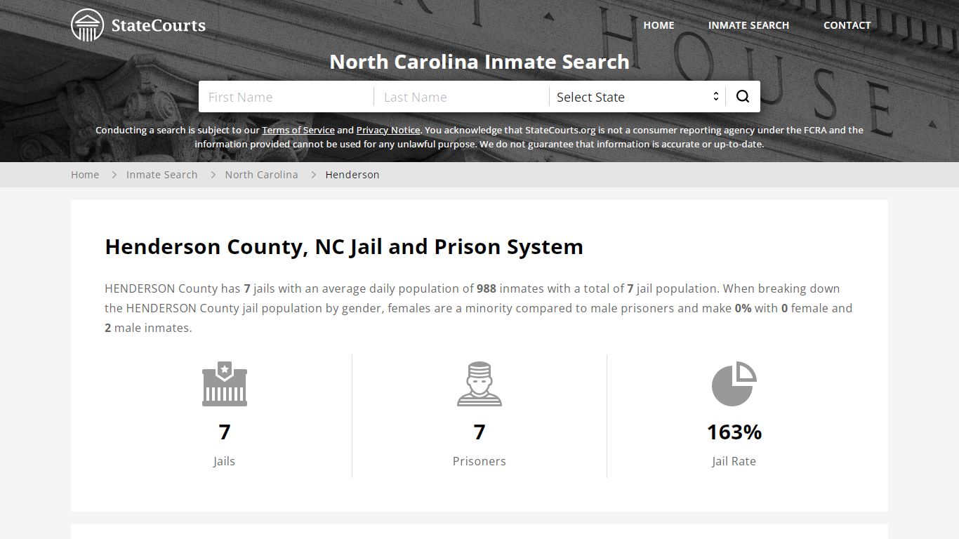 Henderson County, NC Inmate Search - StateCourts